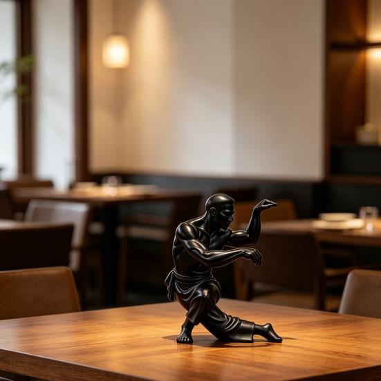 3D-gedruckte Kung-Fu-Figur Kung-Fu-Meister-Statue mit exquisiter Textur Stabile Basis