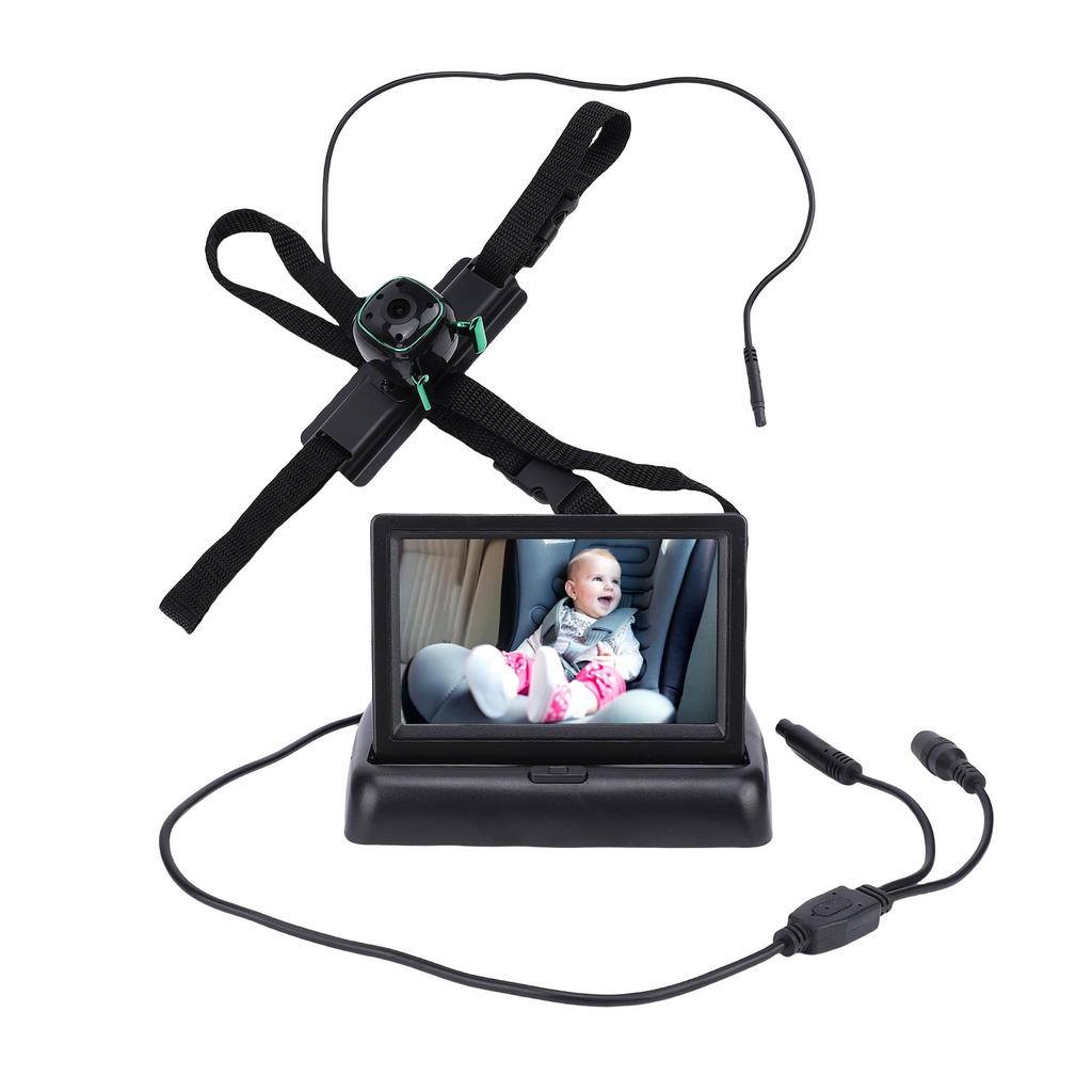 Toddlers Car Camera Foldable 4.3 Inch 1080P HD Display for Rear Facing Car Seats Safety Rear Facing Car Set Camera for