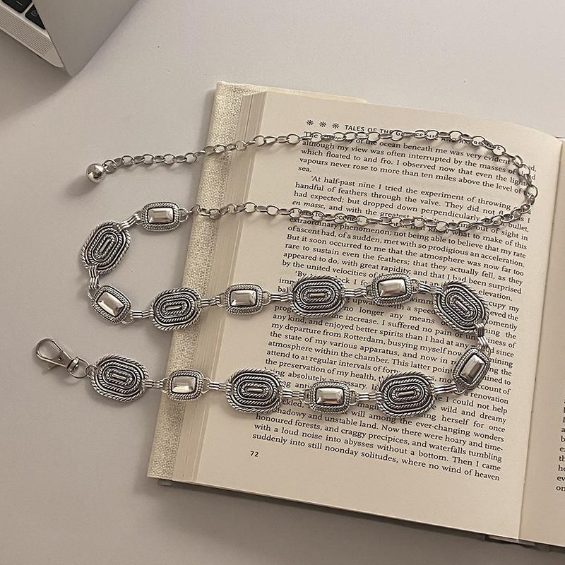 Bohemian Style Butterfly Blue Water Diamond Waist Woven Handmade Wooden Bead Belts Y2K Retro Belt Waist Chain Accessory Skirt