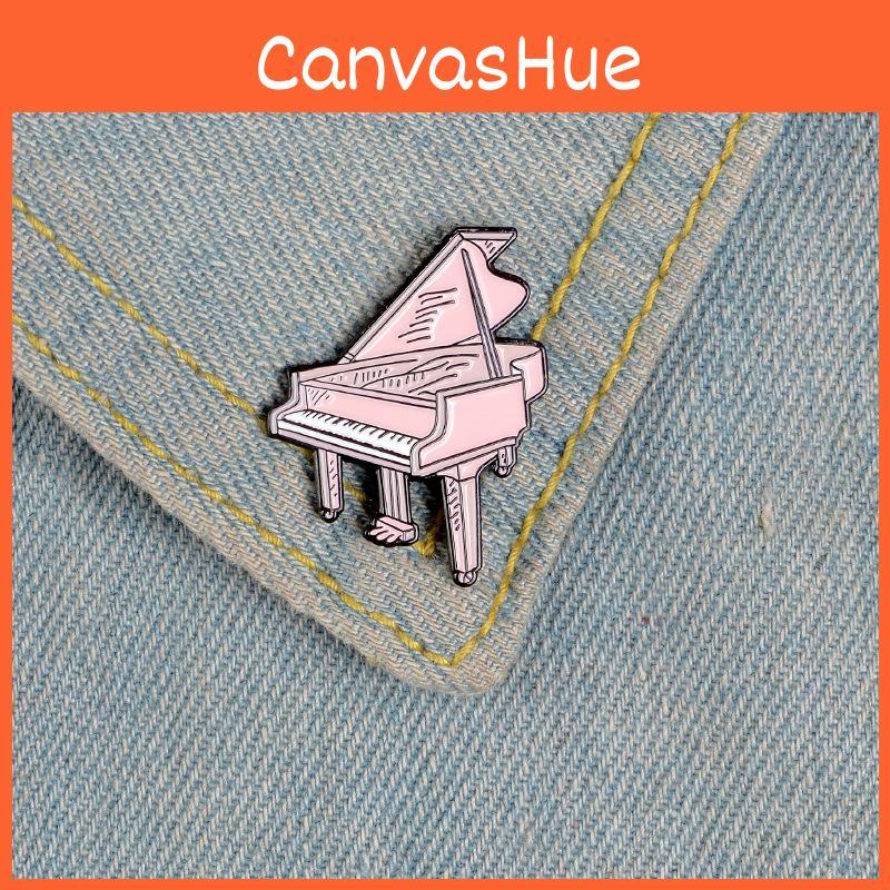 Piano Unique Pink Brooch Attractive Alloy Pin For Creative Individuality And Style