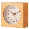 Simple Wooden Analog Alarm Clock Silents Table Clock with Night Light Stylish Home Decor Extra-Loud Office Kitchen Counter