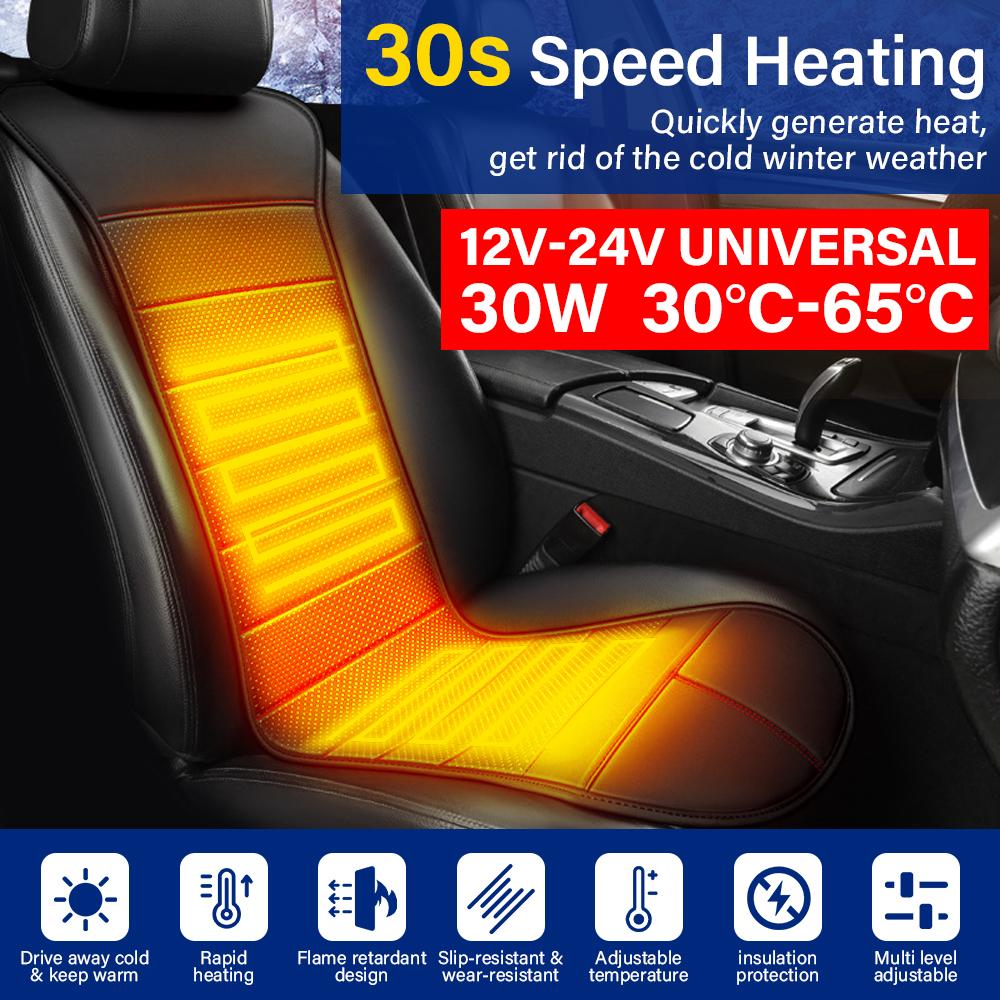 

Winter Auto Seat Heater Cover 12V24V Universal Lengthen Warmer Seat Heating Car Accessories Pads Heated Car Seat Flannel Cushion Other&Autumn And Winter&heating червоний