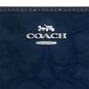 Coach Snap Wallet 11 Monogram Logo Button Closure Signature Jacquard Leather Fabric Wallet Women wallet Silver Dark-Denim CU401-SVPM1