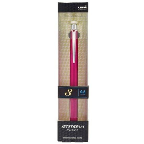 Mitsubishi Pencil Jetstream Prime Knock-type 3-color Ballpoint Pen SXE Barrel Color Pink