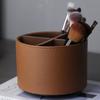 Portable Rotatable Storage Holder Box 360 Degree Desktop Cosmetics Shelf Cylinder Rotary Pen Holder Makeup Brush Storage