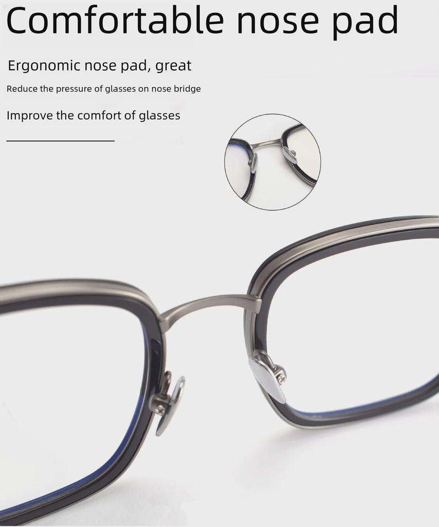 Yong Empire Pure Titanium Ultra-Light Business Square Glasses Frame