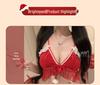 Yiyue Red New Year Christmas Bodysuit Lingerie Sleepwear 1105
