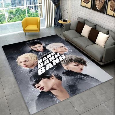 Kpop Bigbang G Dragon Musik Star Teppich für Spielzimmer Schlafzimmer Wohnzimmer Sofa Heimdekoration, Kinderteppich rutschfeste Bodenmatte