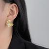 Elegant Butterfly Stud Earrings: Copper Alloy with S925 Silver Needle, Micro-Inlaid Design