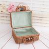Vintage Rattan Woven Cosmetic & Souvenir Storage Basket Handbag