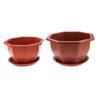 1 Pezzo Vaso da Fiori Esagonale in Plastica con Sottovaso Non si Deforma Facilmente Speciale per Bonsai Piante Verdi Decorazione Classica per Giardino Interno