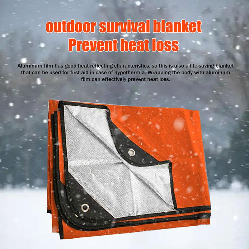 1 Stück Outdoor Multifunktions-Notfalldecke Pe Survival Camping Isoliert Notfallgebrauch Tragbar Kompakt Faltbar Decke