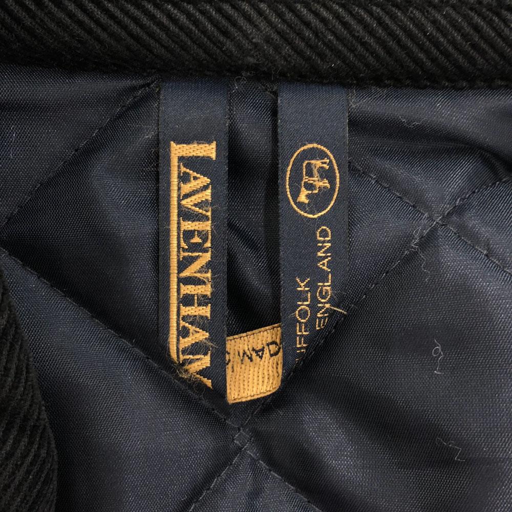 LAVENHAM Check Pattern Hooded Quilted jacket 36 Green x navy Men's Used