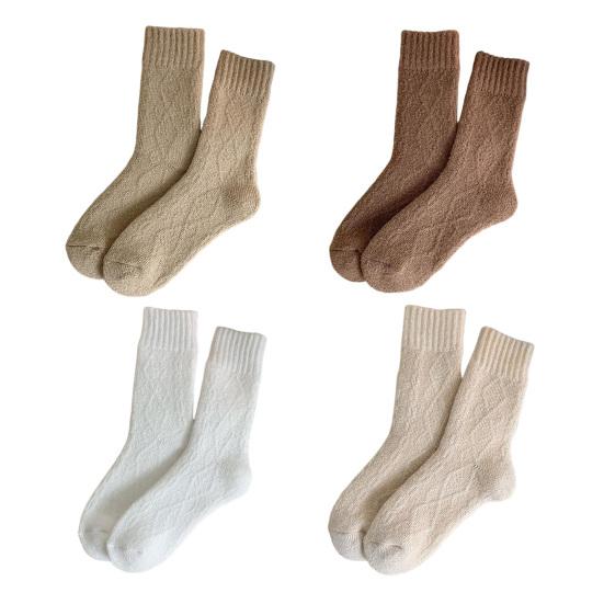 Winter Fleece Lined Crew Socks for Women Cozy Soft Warm Thick Floor Socks Thermal Boot Socks for Cold Weather