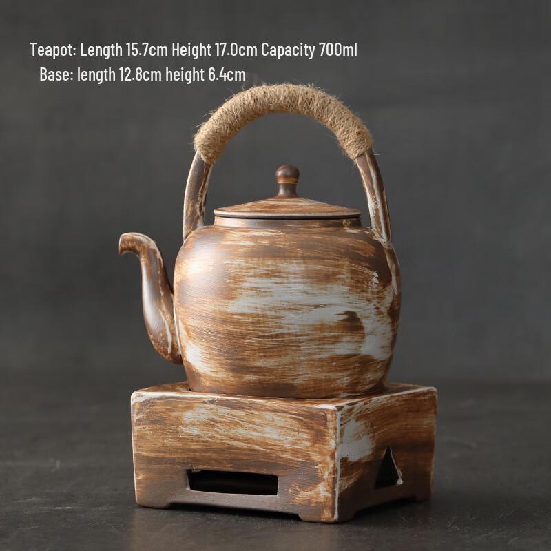 Coarse Pottery Warming Teapot Set