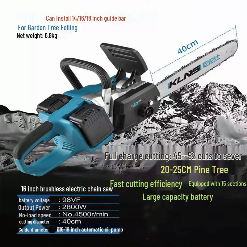 Wireless Lithium-ion Electric Chainsaw for Outdoor Pruning and Efficient Single-Hand Logging