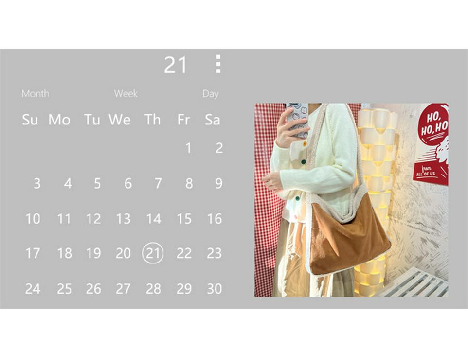 Retro Lambswool Spliced Shoulder Bag - Autumn/Winter Fashionable and Versatile