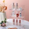 Clear Acrylic Organizer Shelf For Cosmetic Perfume Skincare Makeup Toy Spices Stand Tabletop Vanity Tray Shelf Display Showcase