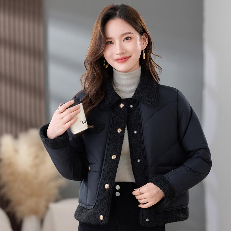 

Маленькая хлопковая одежда Мать Зимняя хлопковая одежда Новая Среднего и пожилого возраста Осенне-зимние пальто Короткие 3XL