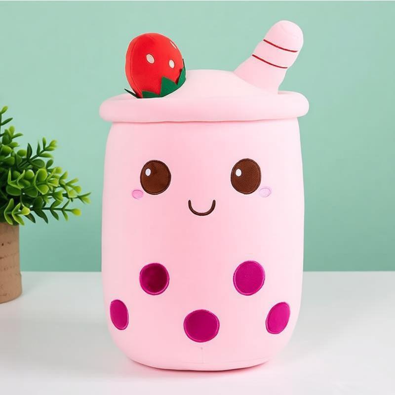 Peluche Kawaii Gelato Tazza di Tè alle Bolle Boba Bambola Imbottita Morbido Dessert Cuscino da Abbracciare Regalo Compleanno Ragazze Divano Cuscino per Bevande Decorazione