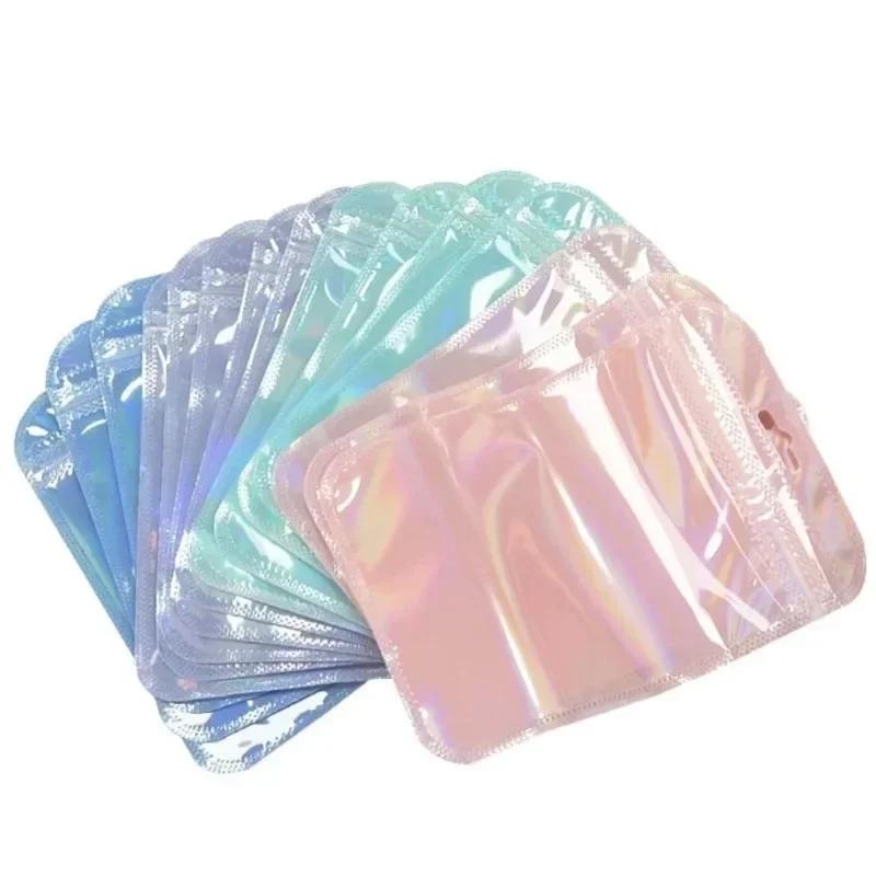 50pcs Holographic Bags Mylar Bags Resealable Bag Foil Pouch Party Favor Bag Coffee Storage for Jewelry Small Business Packaging