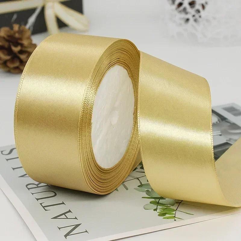 1 Volume 22 Meters Silk Satin Ribbons for Crafts Bow Handmade DIY Gift Wrap Party Wedding Decorative 6/10/15/20/25/40/50mm Tape