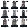 New Halloween Horror Party Honeycomb Ornament Ghost Festival Rest In Peace Tombstone Paper Fan Honeycomb