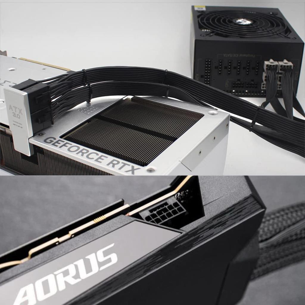 Cablecc Power Modular 90 Grad 12VHPWR Abwärtsadapter ATX 8P 4080 5090TI 16-polige Grafikkarte ATX3.0 PCI-E 5.0 12+4P