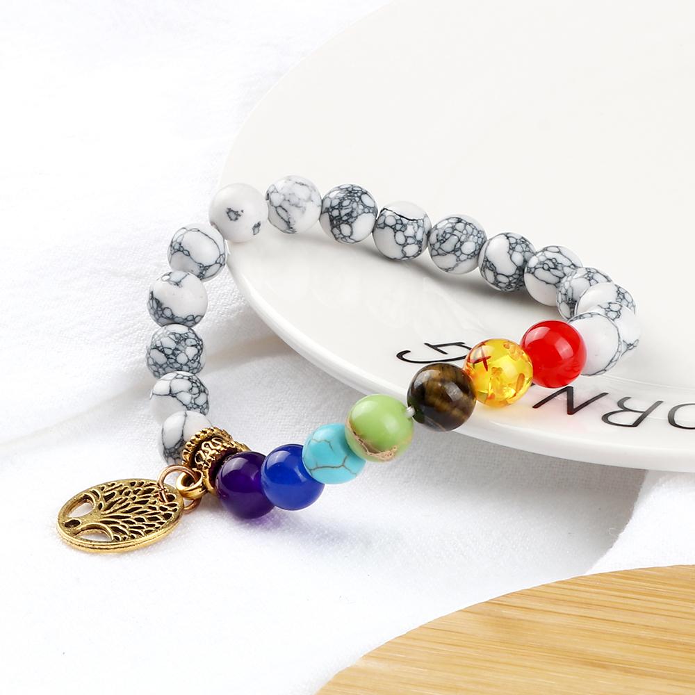 7 Chakra Life Tree Bracelets Natural Stone Reiki Healing Engry Beads Bracelets Women Men Yoga Bracelet Meditation Jewelry Gift