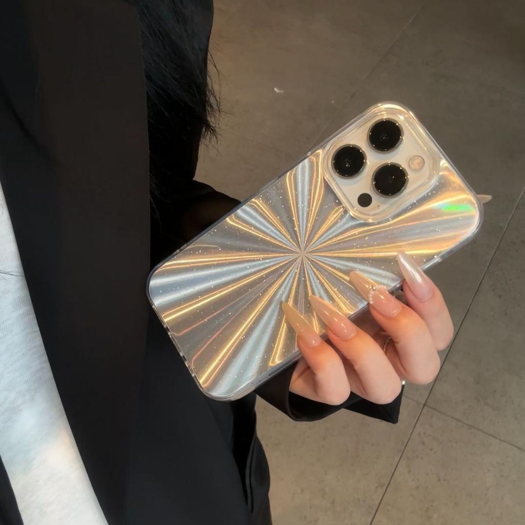 Luxury Camlet Pattern Laser Glitter Phone Case For iPhone 17 Air 11 12 13 14 15 Pro Max Plus Shockproof Bumper Cases Cover