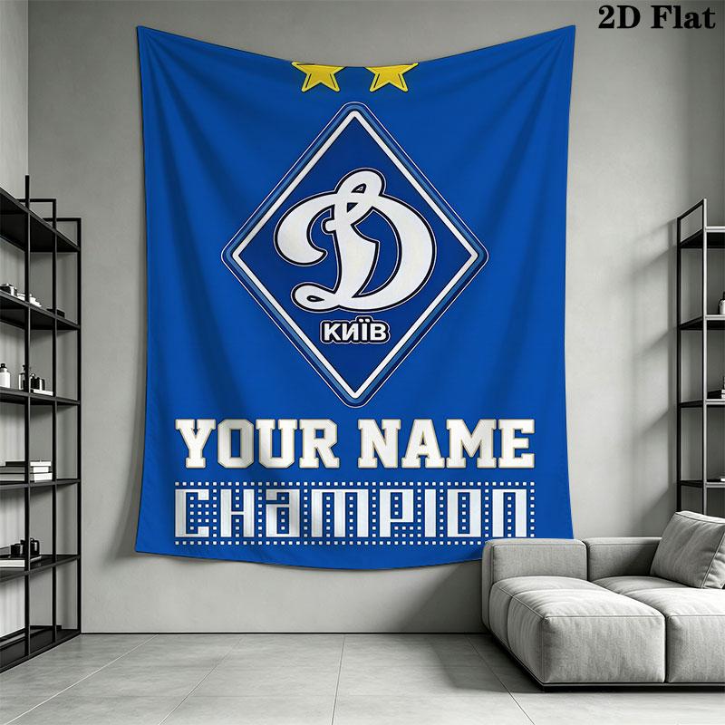 Custom Dynamo Kyiv Wall Hanging Printed Fabric Blanket Decorative Tapestries for Bedroom Living Room Home Decor