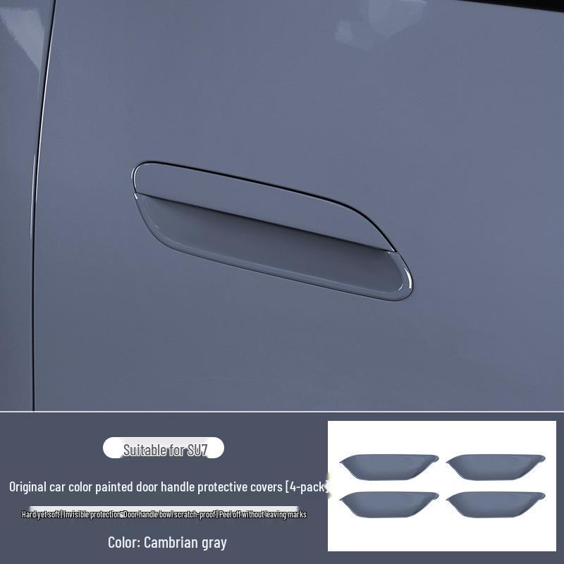 Xiaomi SU7 Car Door Handle Protective Cover - Original Color Paint, Bowl Handle Protection, Decorative Modification Parts