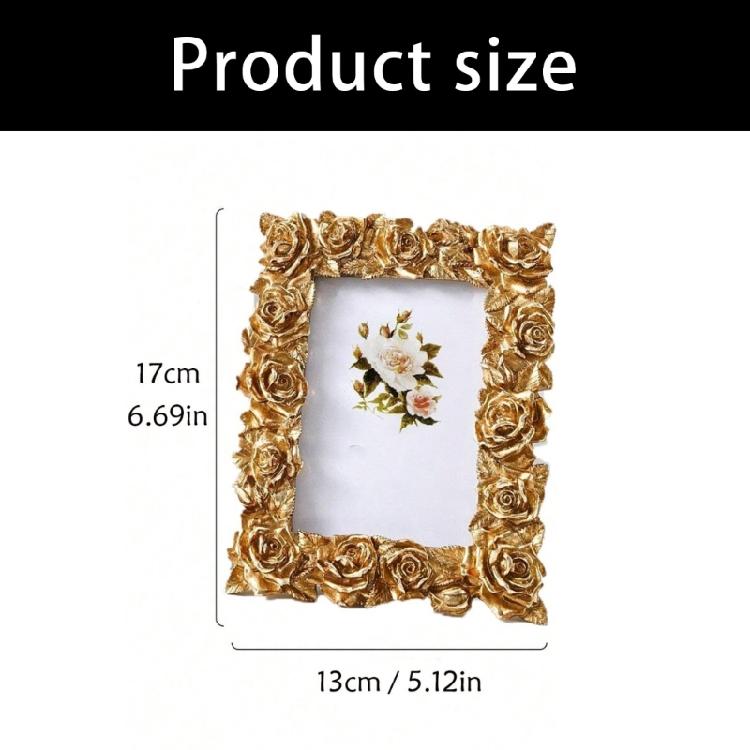 Retro Picture Frame,Decorative Photo Frame Antique White Ornate Rectangles Photo Frame for Tabletop and Wall Display