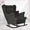 Scandinavian Wingback Rocking Chair Gaja Family Meble Black Olive 10 Pik
