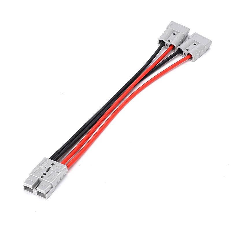 1Pc Adapter 50A For Anderson Plug Connector Double Y Adapter 4Mm Car Cable 4/6 Square Wires 30Cm For Forklifts Stackers Vehicles