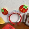 Cartoon Snake Year Headband Red Hairband Festive New Year Headwear  Party Decoration