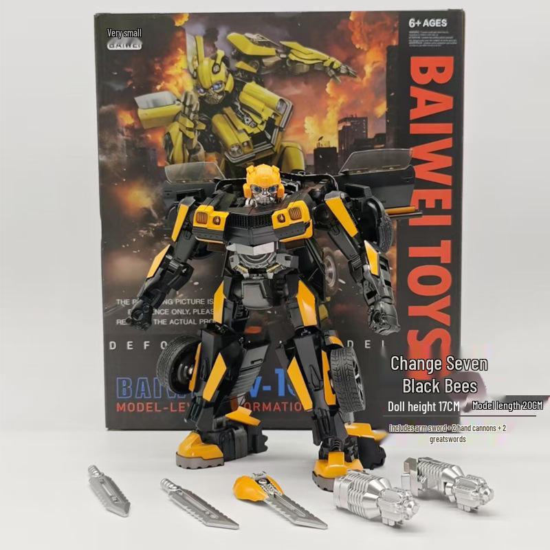 Baiwei Dark Bumblebee 7 Transforming Robot Car Toy Model