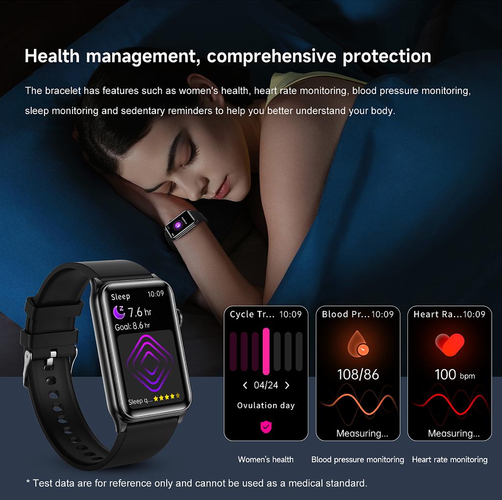 2025 New 1.57-inch 200 * 320 High-definition Touch Screen Heart Rate Monitoring LED Waterproof Fitness Couple Smart New Watch