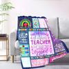 Great Teacher Appreciation Inspiring Quotes And Messages Cozy Customizable Blanket Customize Your Name Comfortable Texture Perfect For Sofa Couch