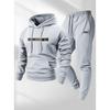 Mens Womens Casual Hooded Sweatshirt Set With Drawstring Pants Winter Warm Fleece Lined Sportswear