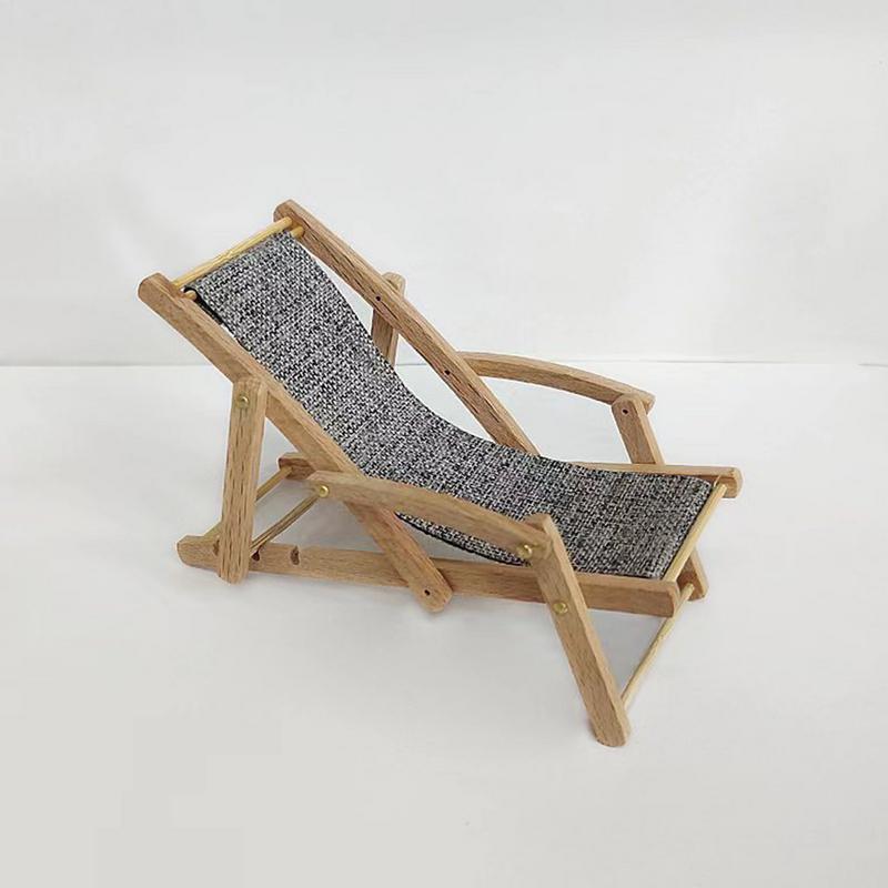Miniature Doll House Furniture Wood Lounger Miniature Doll House Decoration Furniture For Kids Teens Small Desktop Ornament