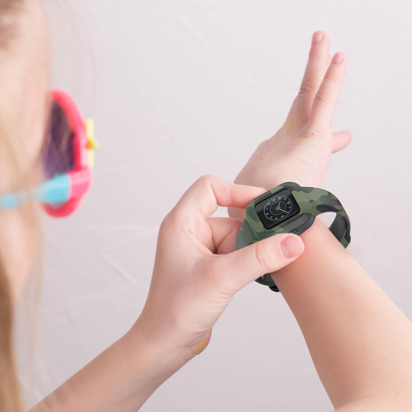 Сменный силиконовый ремешок для Garmin Fit Jr3 Vivofit Jr3 Детские разноцветные часы Универсальный размер Camouflage Green beige