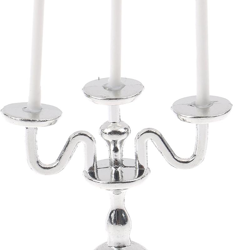 1:12 Domek dla lalek Miniaturowe Retro Świeczniki Lampa Świecowa Model Dekoracja Akcesoria