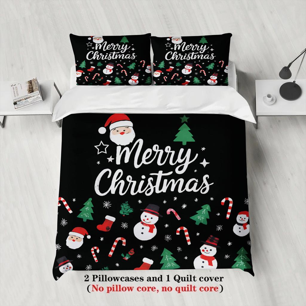 2026 Christmas Bedding Set Christmas Duvet Cover Set Single Twin Queen King Size No Filling Birthday Christmas Gift For Kids