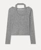 MIXXO Halter Neck See-Through Long Sleeve T-Shirt Re Lwf912C_Miwlwg31Qa