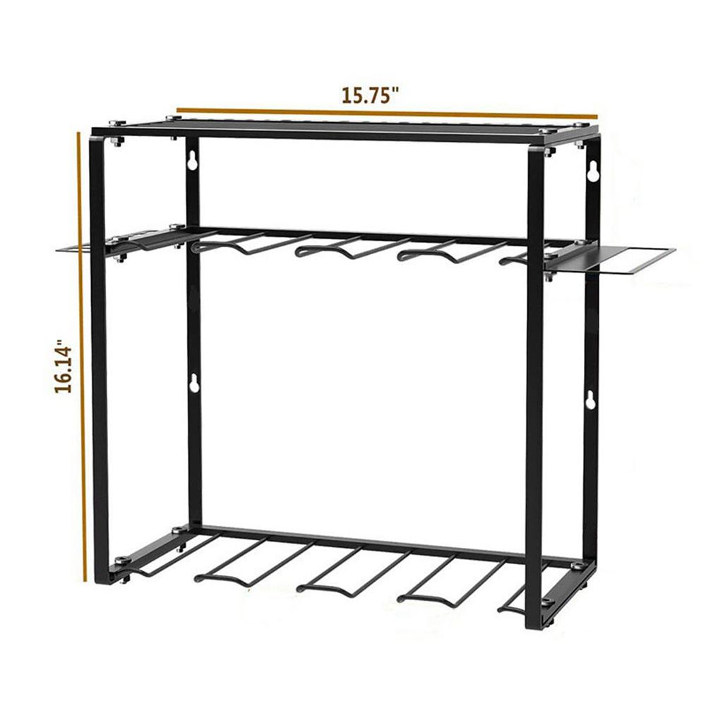 

Power Tool Organizer Wall Mount Iron Screwdriver Cordless Drill Storage Rack чорний