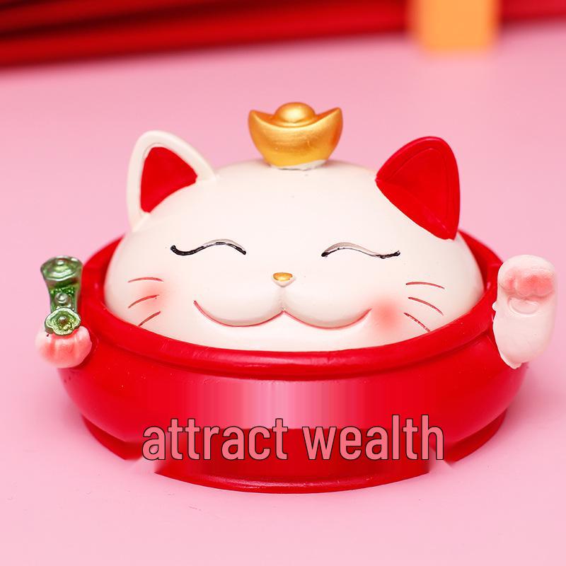 Festive Cat New Year Ornament - Creative Living Room Decoration & Entrance Craft Gift