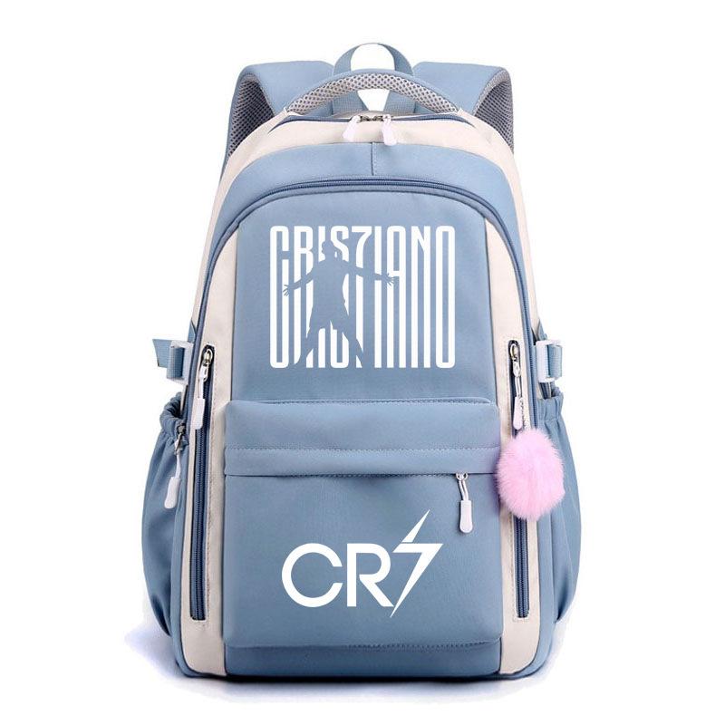Large Capacity Schoolbag with Shoulder Strap; Student Three-piece Pencil Case Set
