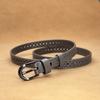 Women's Hollow Leather Belt Women's Casual Versatile Cowhide Belt