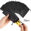 20Pcs Portable Eyewear Container Soft Waterproof Sunglasses Bag Drawstring Microfiber Dust Proof Pouch Pocket Glasses Carry Bag (Without Sunglass)